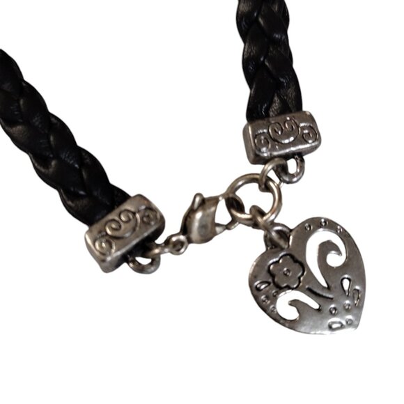 Brighton Black Leather and Heart Bracelet - Picture 3 of 4